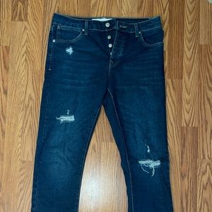 Topman Distressed Blue Jeans